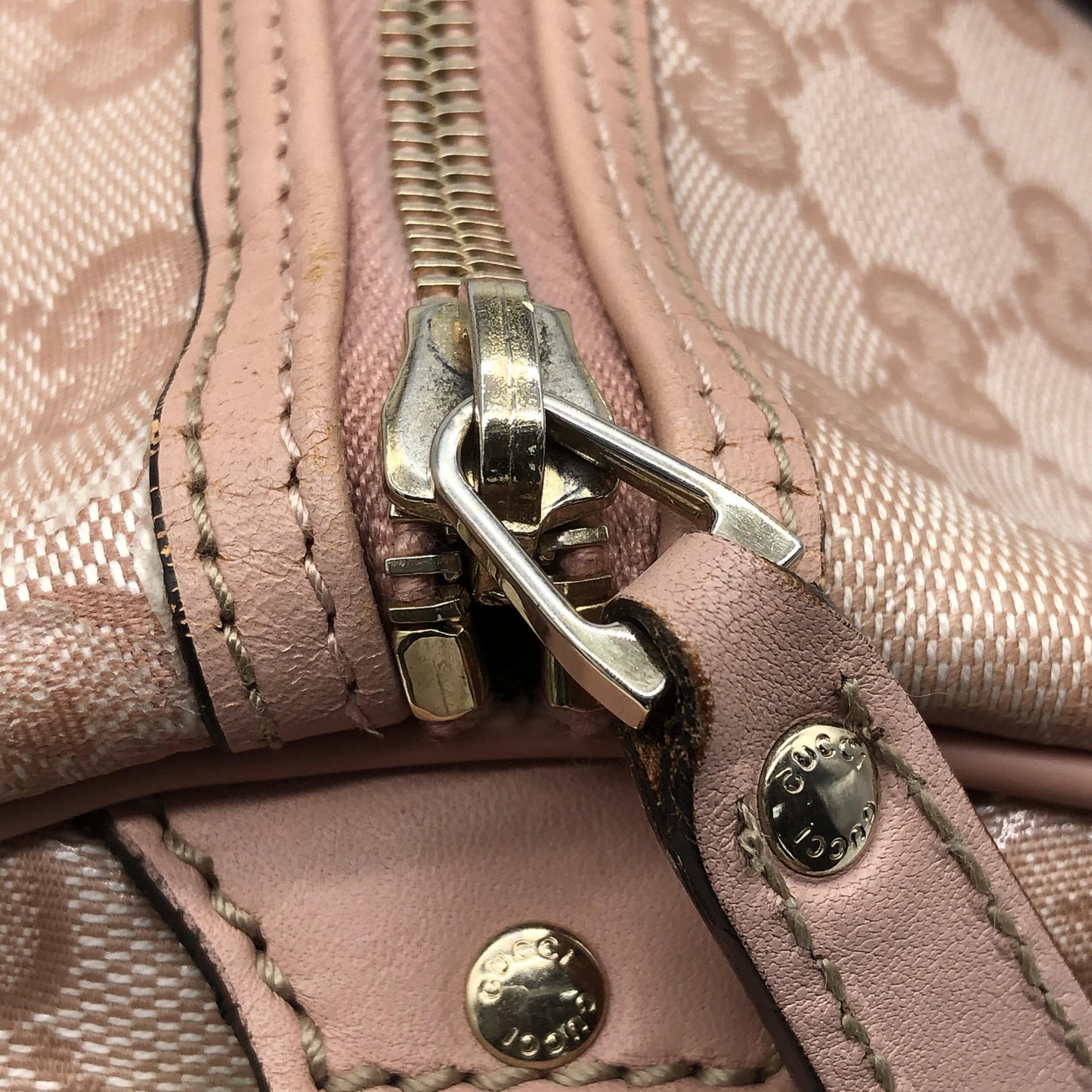 Gucci Boston Suprême GG, Pink, Canvas, Travel Bag