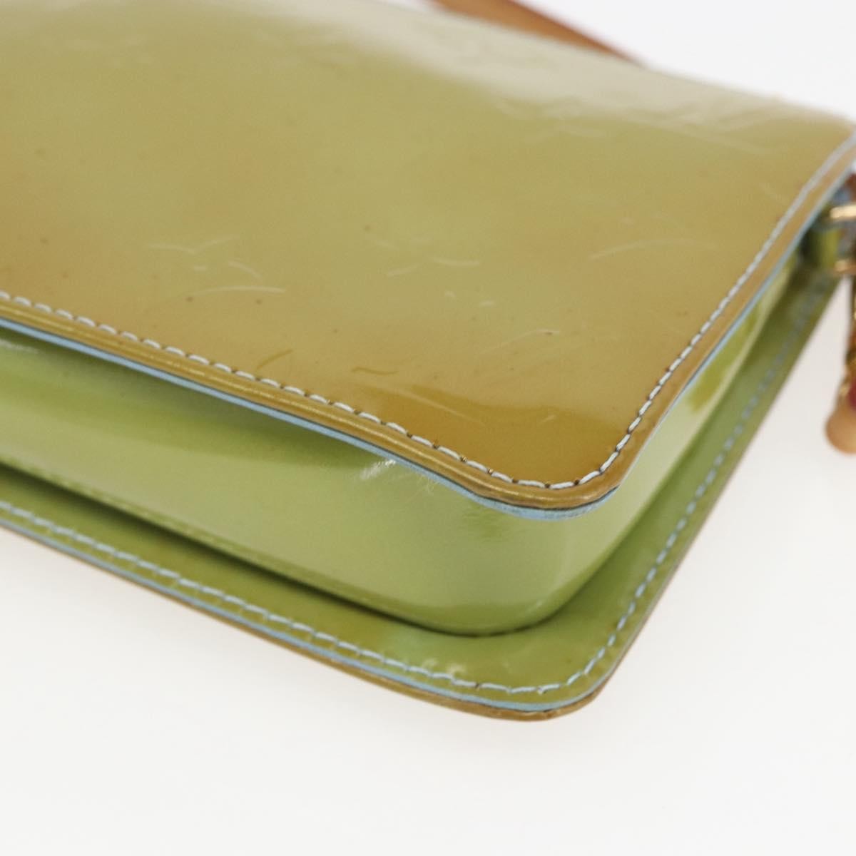 Louis Vuitton Lexington Pochette Monogram Vernis, Green, Patent Leather, Clutch