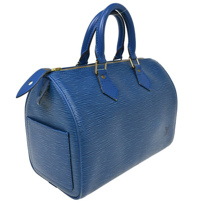 Louis Vuitton Speedy Epi, Blue, Leather, Handbag