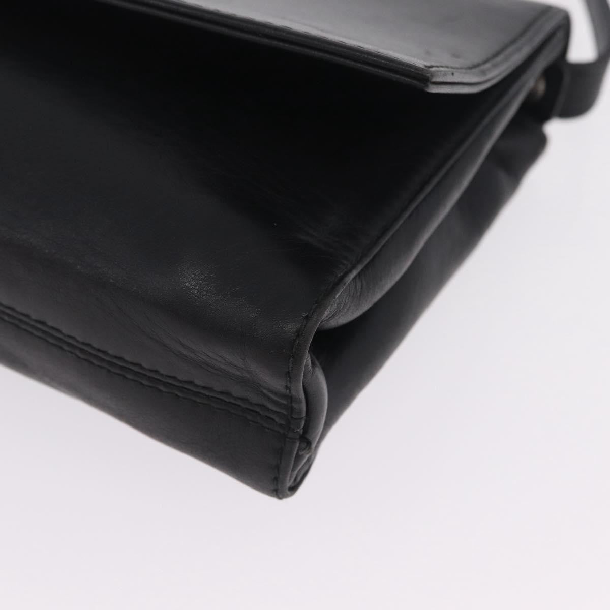 Celine Shoulder Leather, Black, Leather, Shoulder Bag