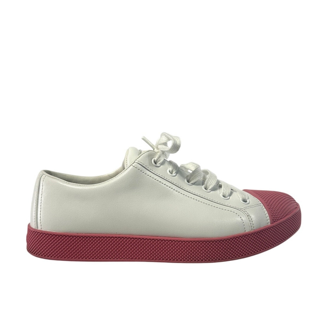 PRADA Cap Toe Leather Sneakers