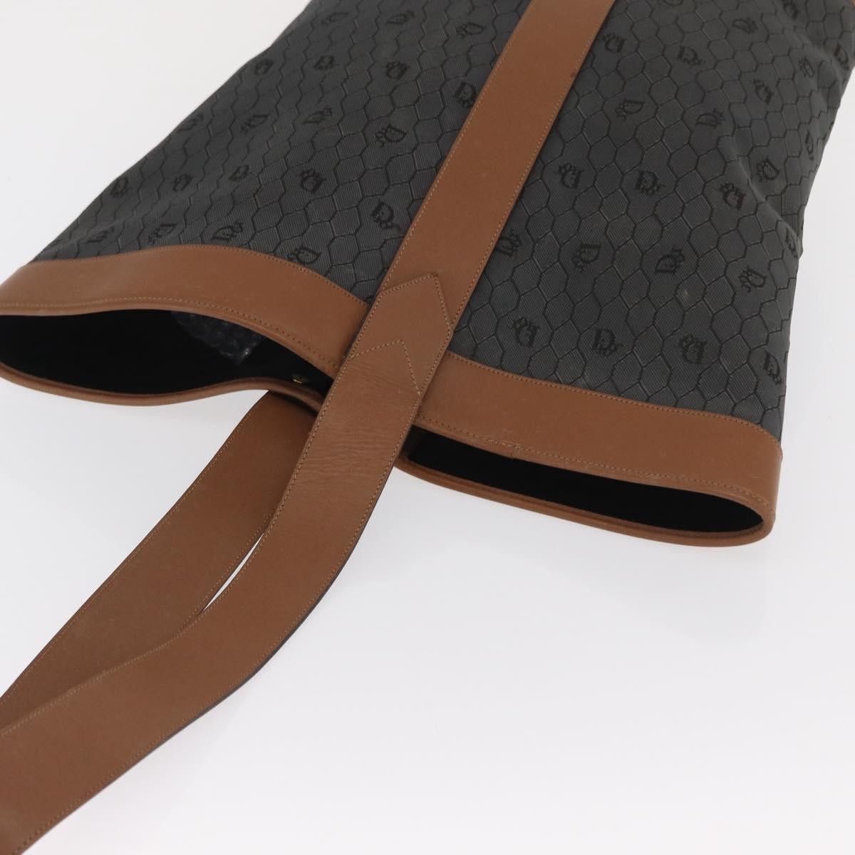 Christian Dior Vintage Honeycomb Canvas, Black, Canvas, Shoulder Bag