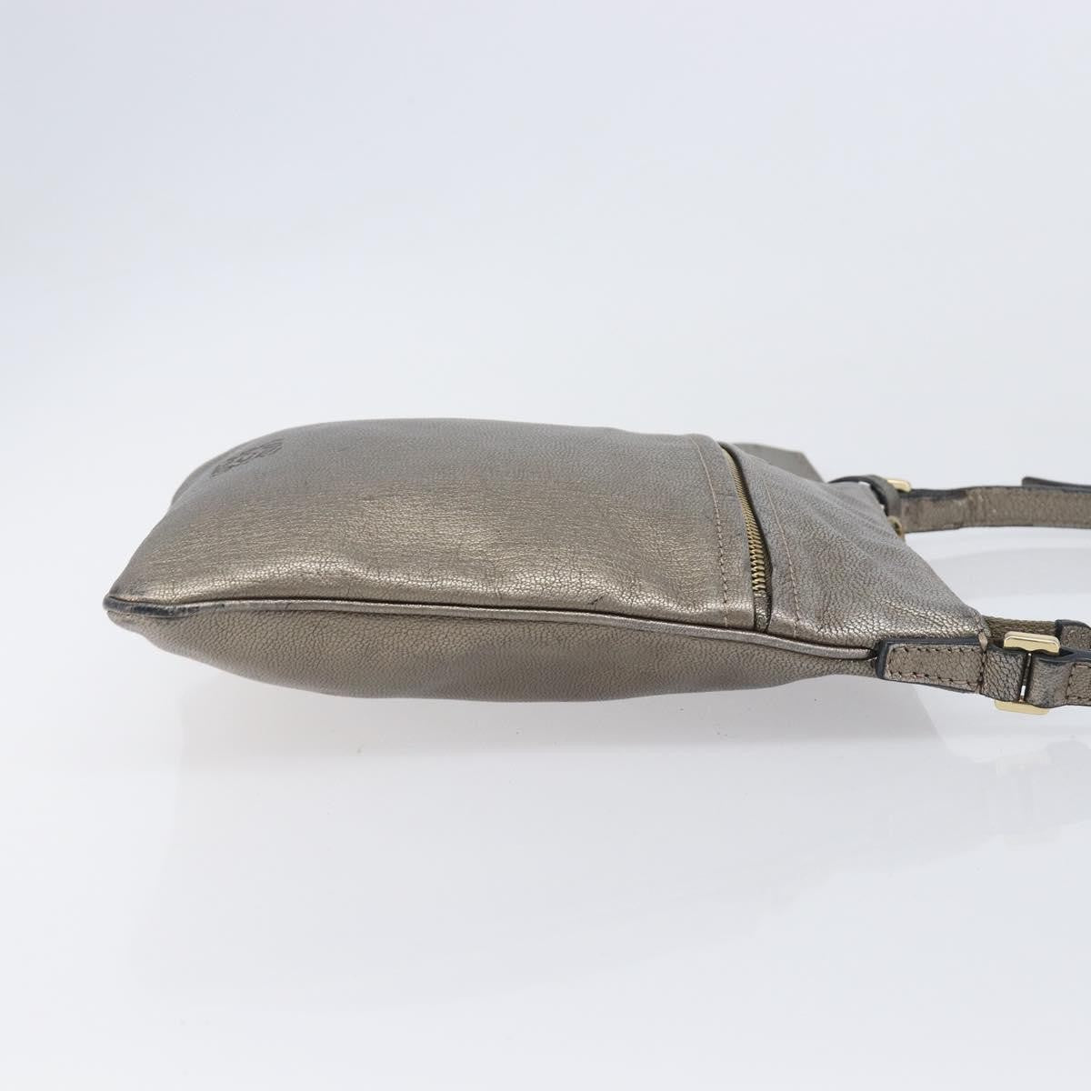 Loewe Front Pocket Leather, Gold, Leather, Crossbody Bag