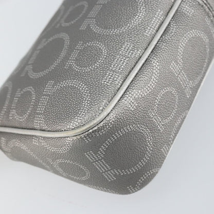 Salvatore Ferragamo Gancini Leather, Silver, Leather, Crossbody Bag