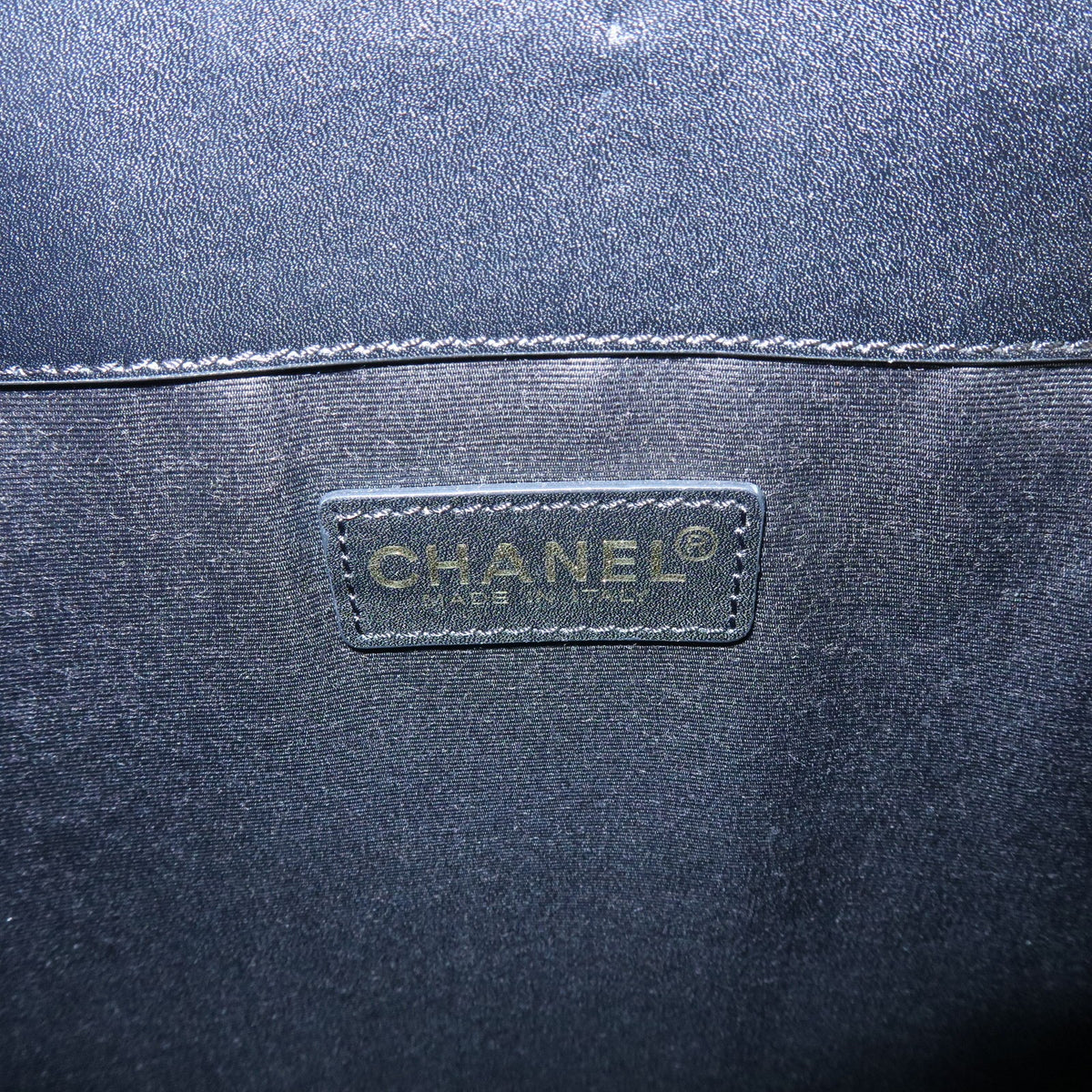 Chanel Vintage Coco Chain Shopping Printed Canvas, Black, Canvas, Tote Bag