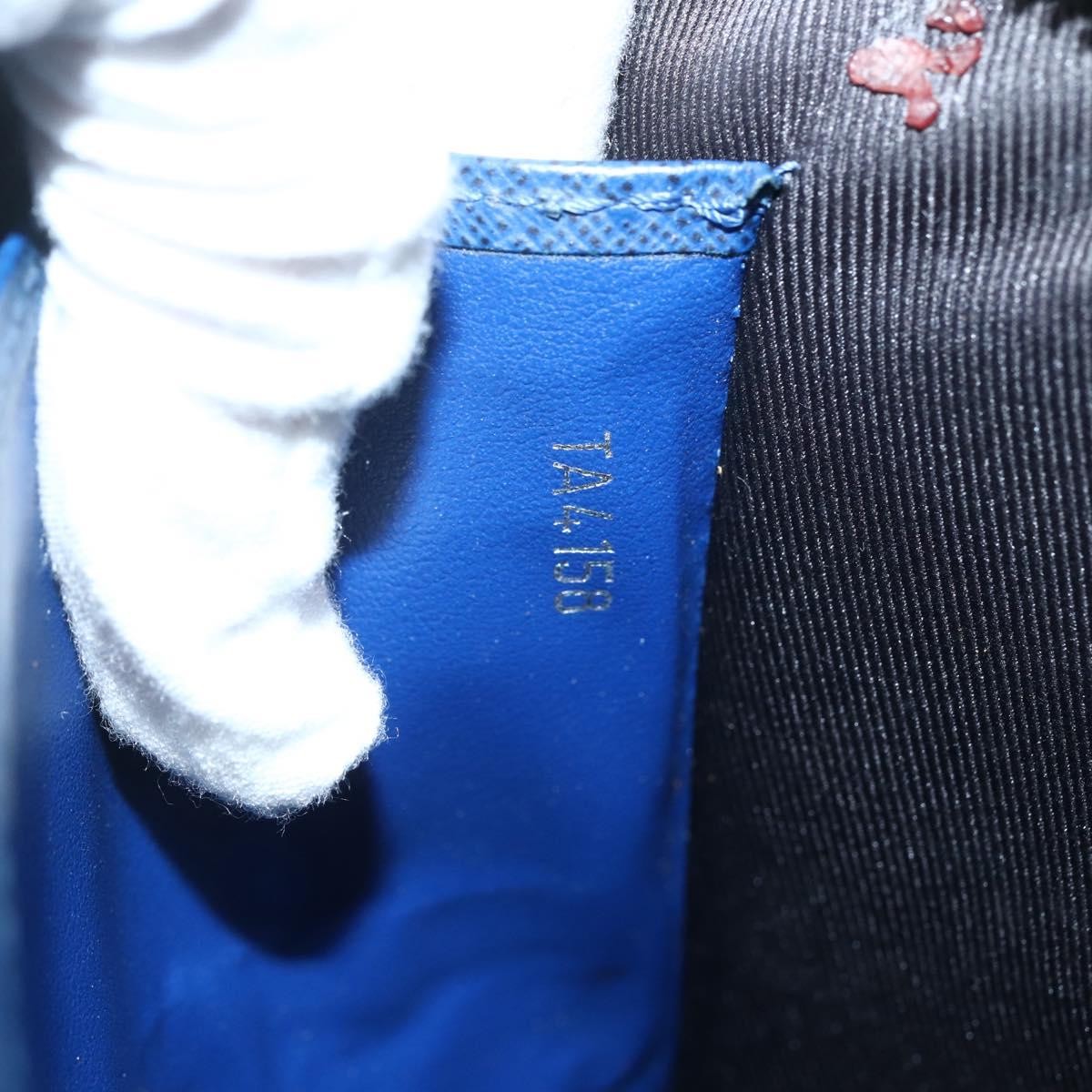 Louis Vuitton Pochette Voyage Taiga Leather, Blue, Leather, Clutch