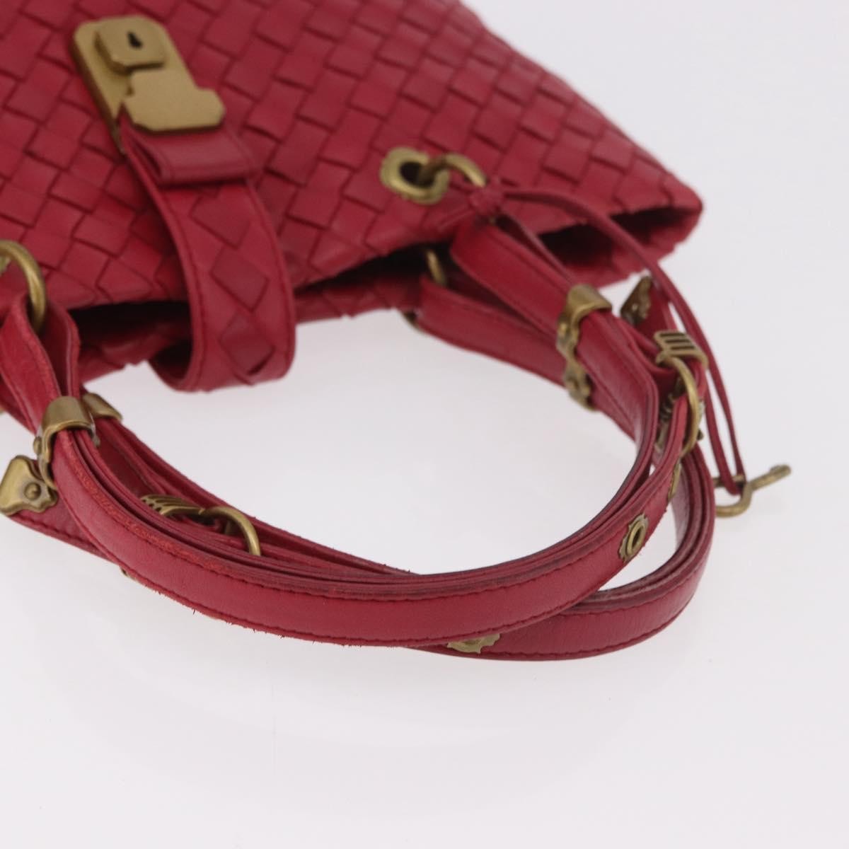 Bottega Veneta Capri Intrecciato Nappa, Red, Leather, Tote Bag