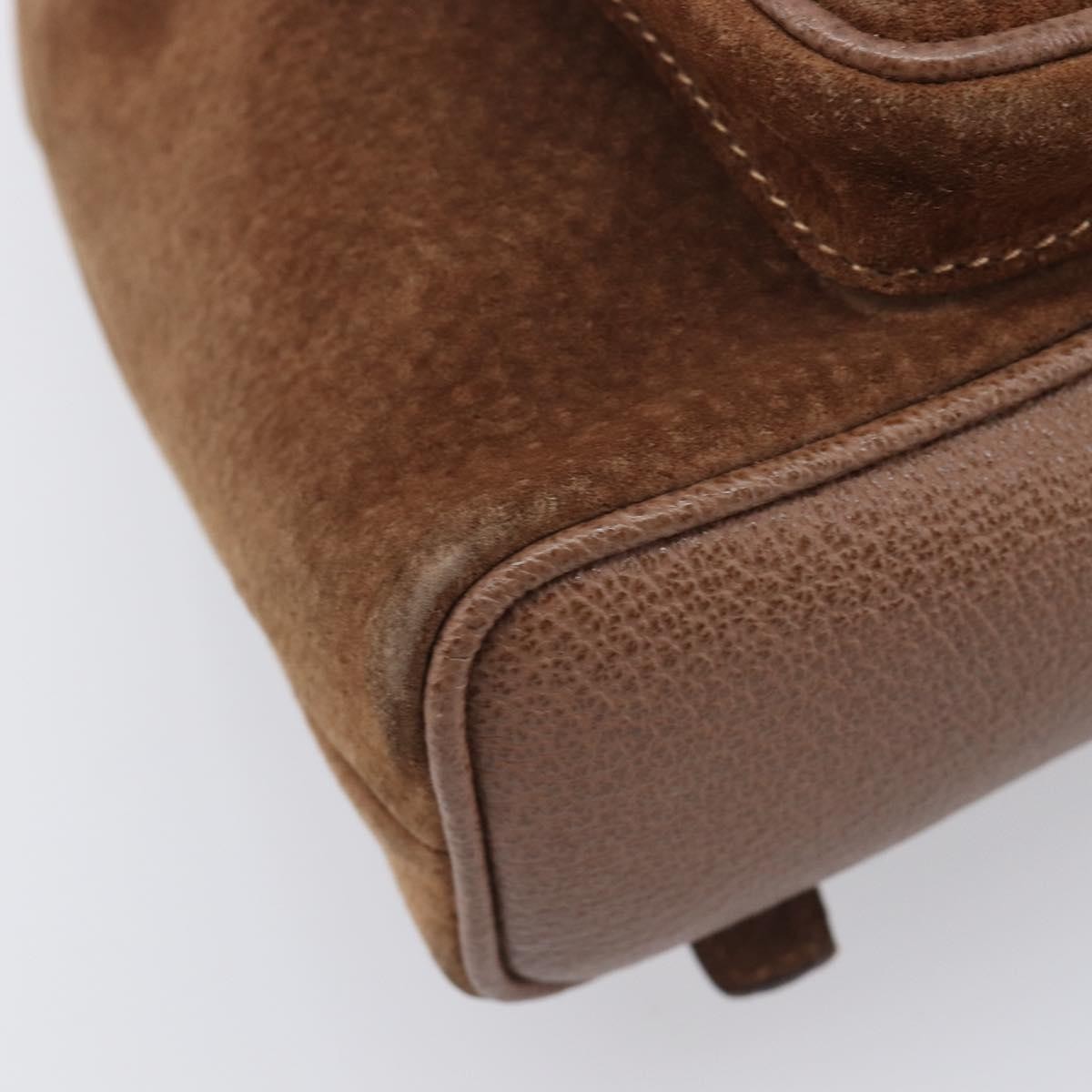 Gucci Vintage Bamboo Suede, Brown, Suede, Backpack