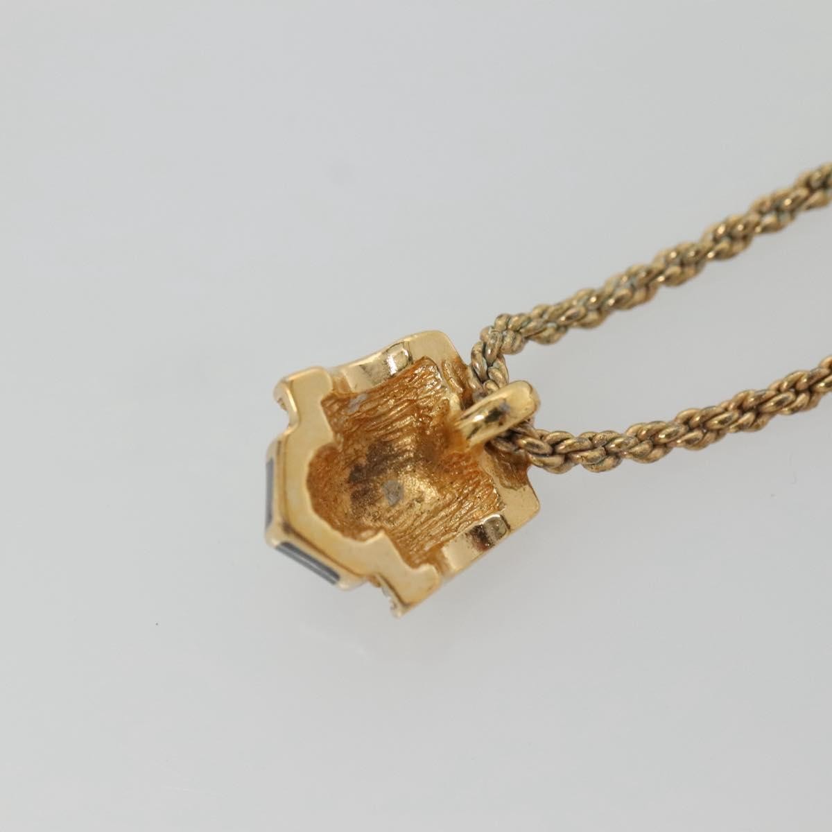 "Christian Dior Vintage pendant necklace Gold-plated Metal, Enamel & Rhinestones", Gold, Metal, Necklace