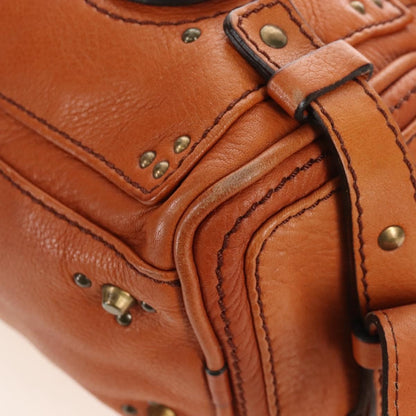 Chloe Paddington Lock Leather, Orange, Leather, Handbag