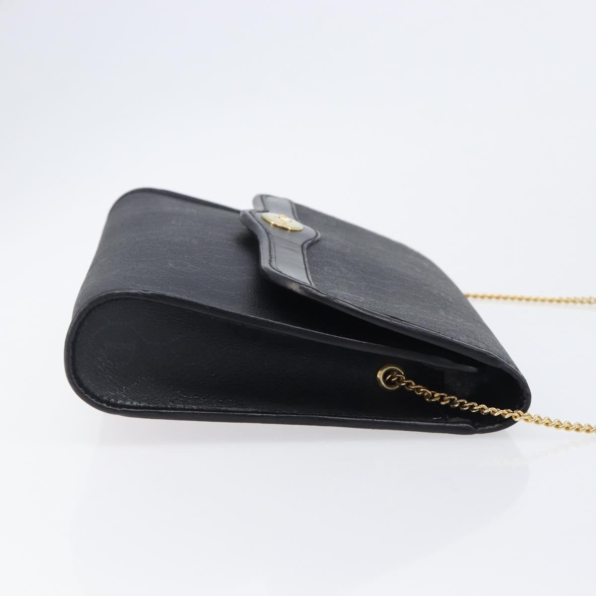 Christian Dior Vintage Honeycomb chain Canvas, Black, Canvas, Shoulder Bag