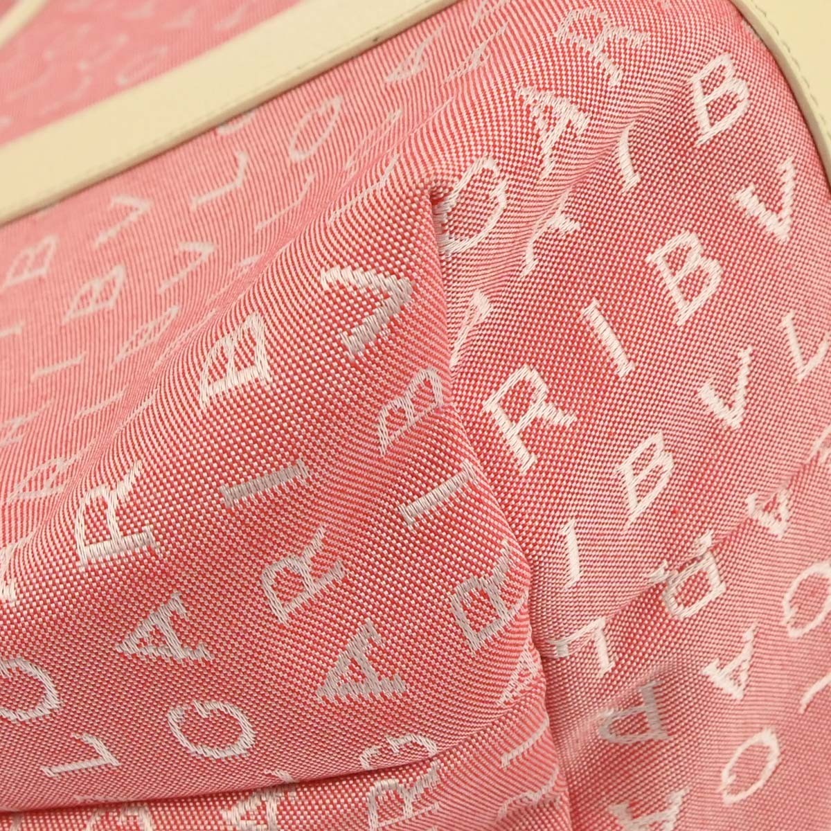 Bvlgari Logomania Canvas, Pink, Canvas, Tote Bag
