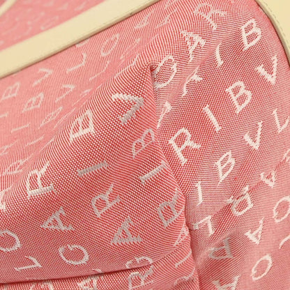 Bvlgari Logomania Canvas, Pink, Canvas, Tote Bag