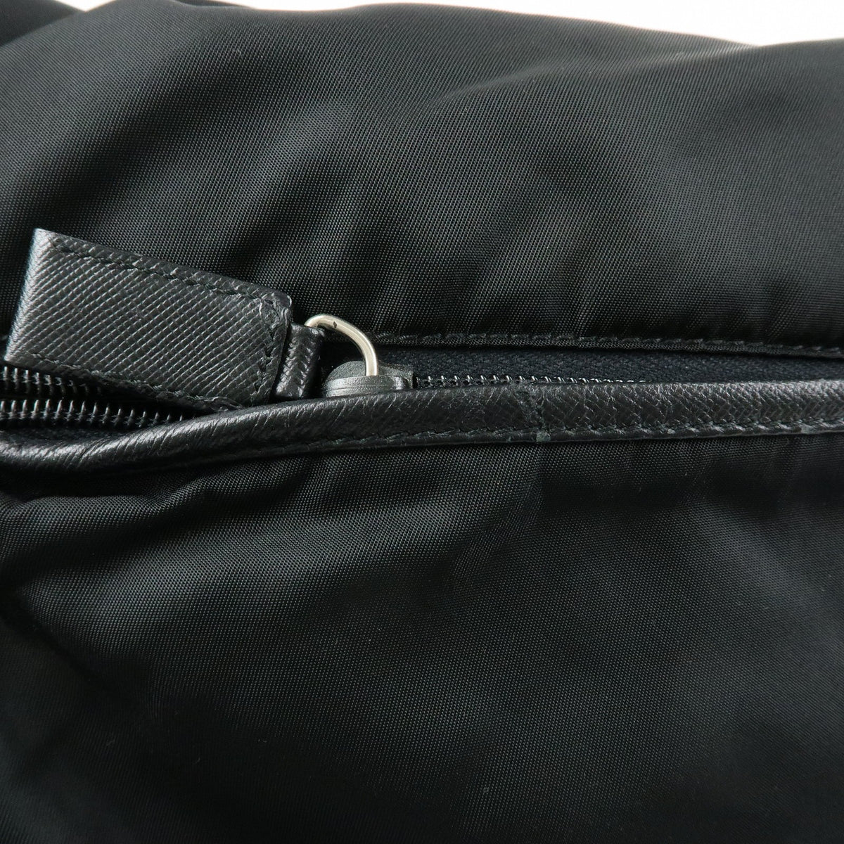 Prada Buckle Messenger Tessuto, Black, Nylon, Handbag