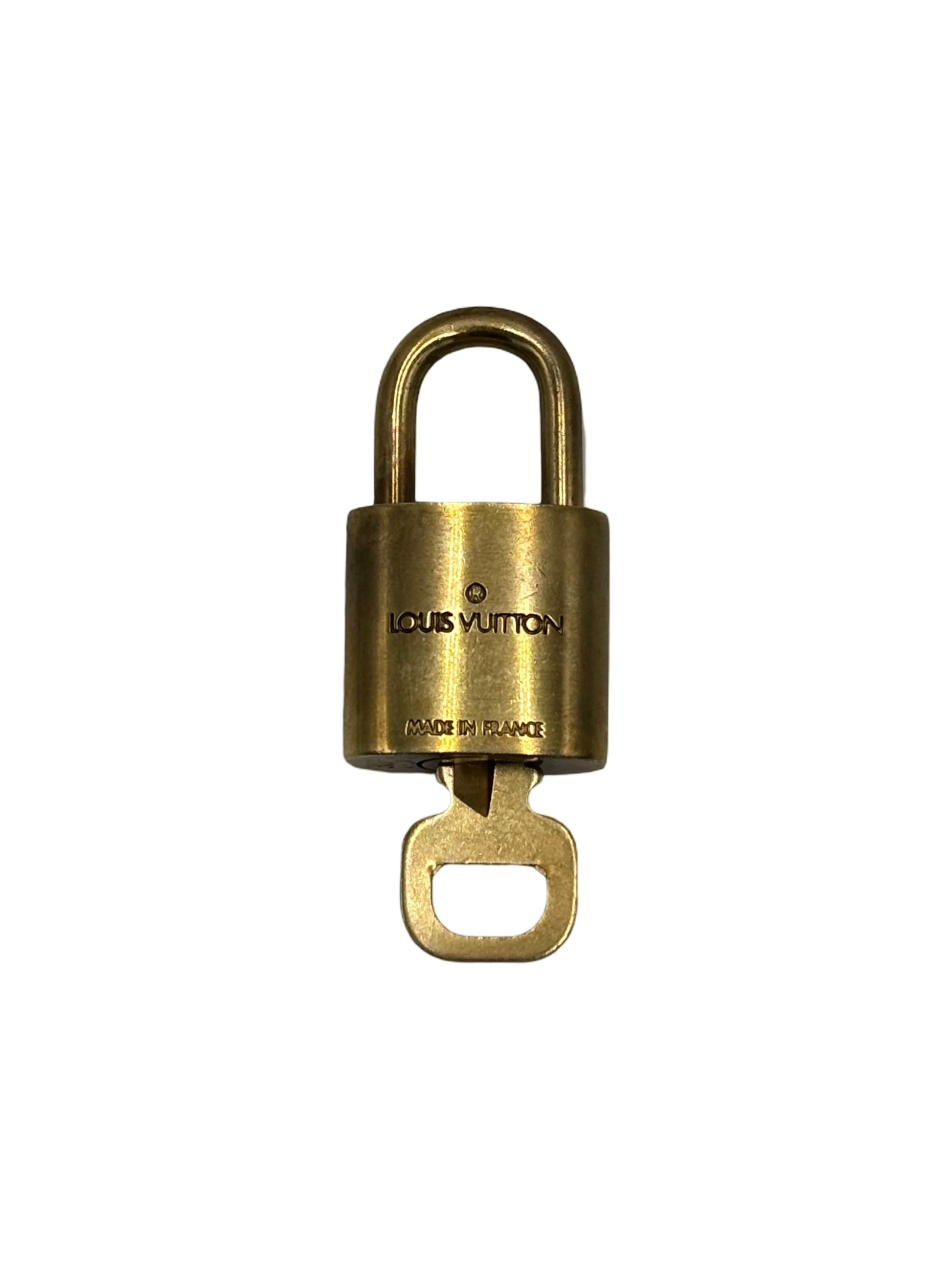 Louis Vuitton Padlock and Key Logo Metal, Gold, Metal, Charm