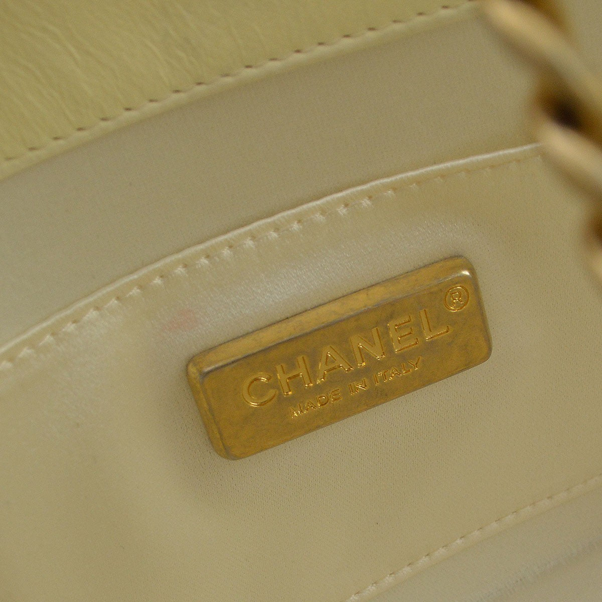 Chanel Evening By The Sea Lambskin, Beige, Leather, Clutch