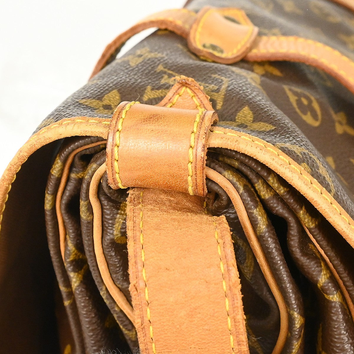 Louis Vuitton Saumur Monogram Canvas, Brown, Canvas, Shoulder Bag