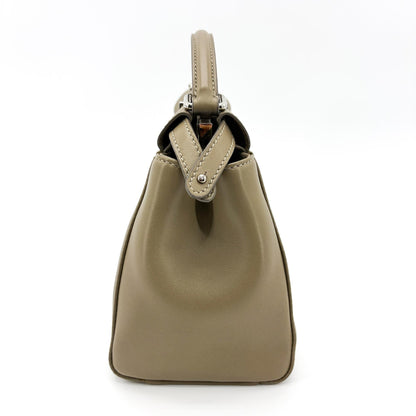 Fendi Peekaboo Ombre Leather, Beige, Leather, Handbag