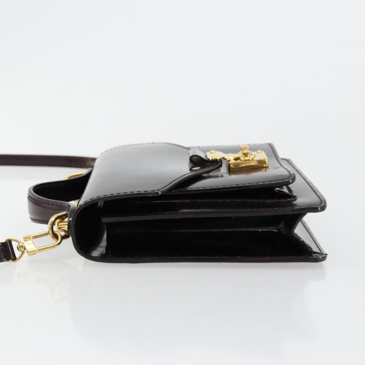 Louis Vuitton Monceau Vernis, Burgundy, Patent Leather, Handbag