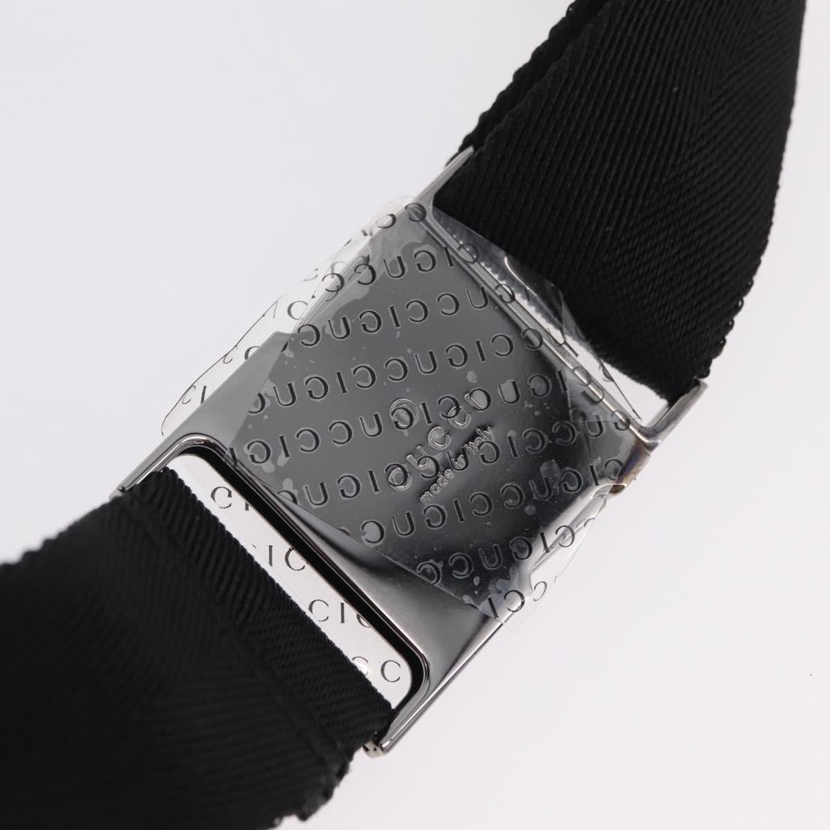 Gucci Buckle Waist GG Canvas, Black, Canvas, Handbag