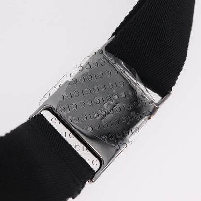 Gucci Buckle Waist GG Canvas, Black, Canvas, Handbag