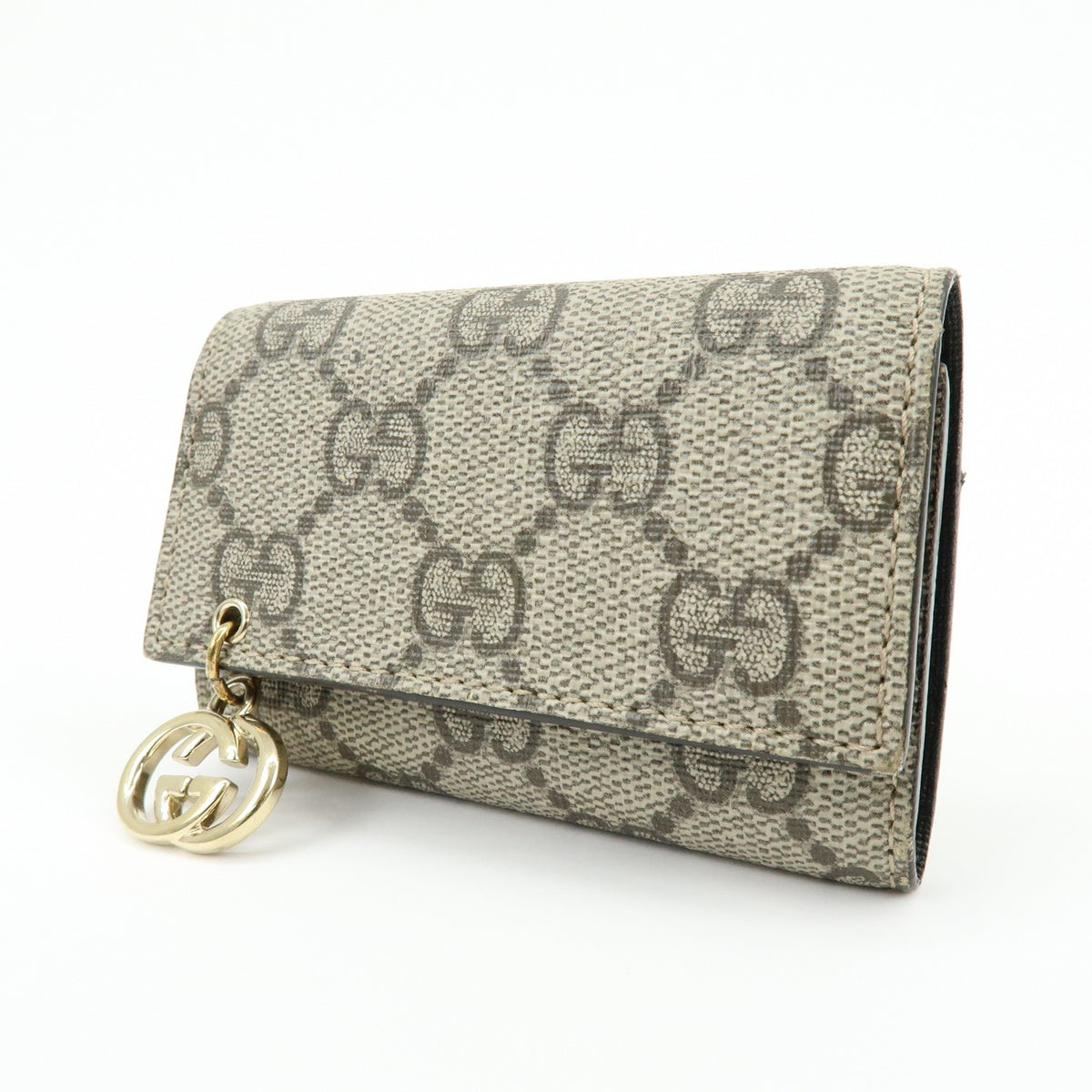 Gucci Interlocking G French GG Coated Canvas, Beige, Canvas, Wallet
