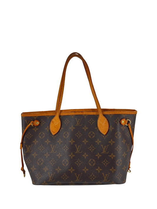 Louis Vuitton Neverfull PM, Brown, Canvas, tote