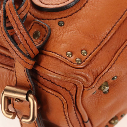 Chloe Paddington Lock Leather, Orange, Leather, Handbag