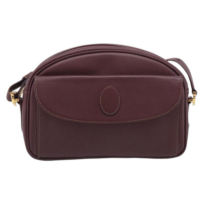 Cartier Must de Cartier Leather, Burgundy, Leather, Shoulder Bag