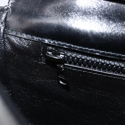 Celine Flap Shoulder Leather, Black, Leather, Shoulder Bag