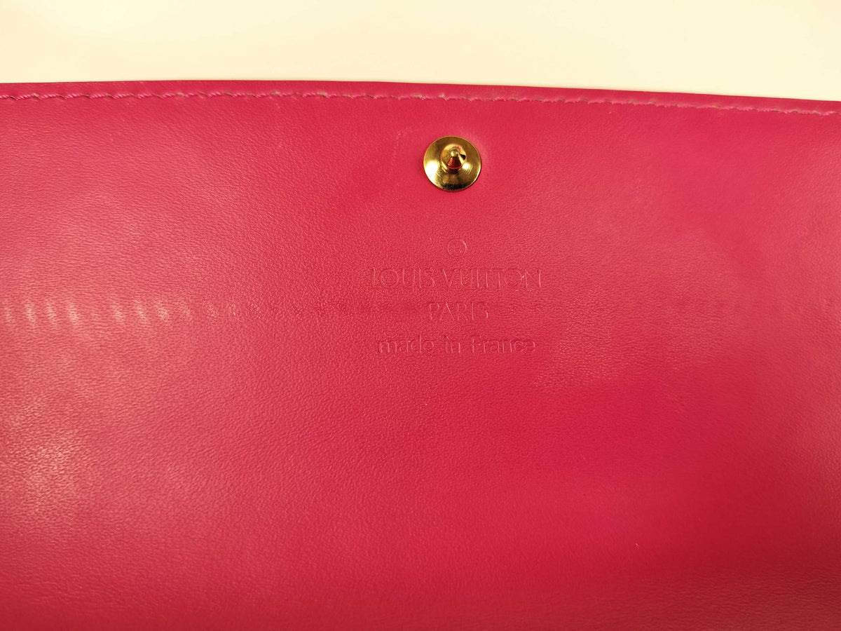 Louis Vuitton Sarah Monogram Vernis, Pink, Patent Leather, Wallet
