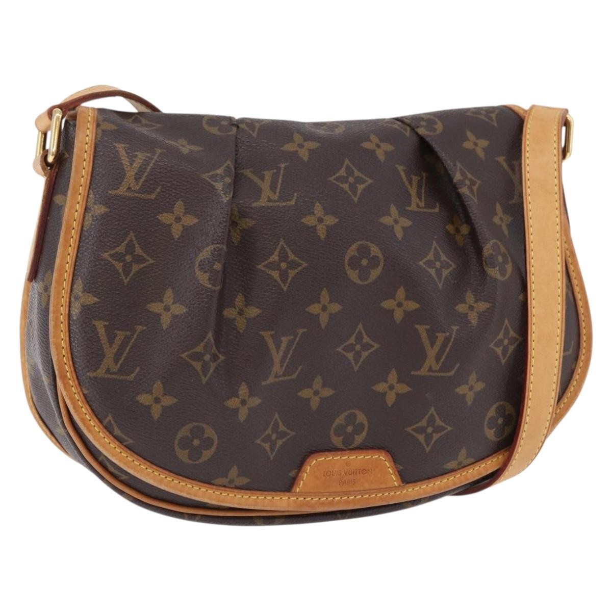 Louis Vuitton Menilmontant Monogram Canvas, Brown, Canvas, Handbag