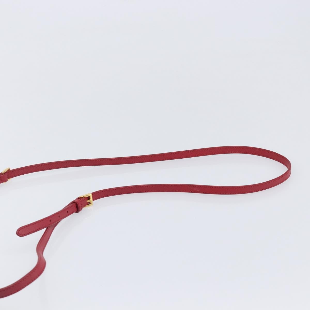 Prada Bow Wallet on Strap Saffiano Leather, Red, Leather, Crossbody Bag