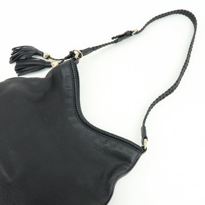 Gucci Marrakech Hobo Leather, Black, Leather, Shoulder Bag