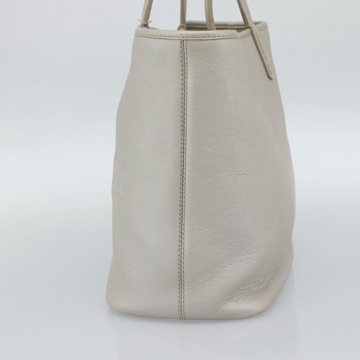 Bvlgari Vintage Leather, Gray, Leather, Tote Bag
