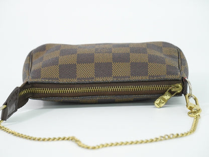 Louis Vuitton Pochette Accessoires Damier, Brown, Canvas, Clutch