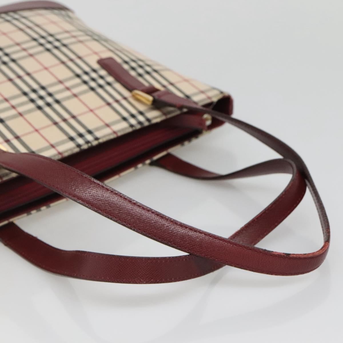 Burberry Nova Check Tote Canvas and Leather, Beige, Canvas, Tote Bag