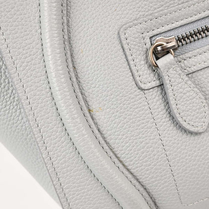 Celine Luggage Grainy Leather, Gray, Leather, Handbag