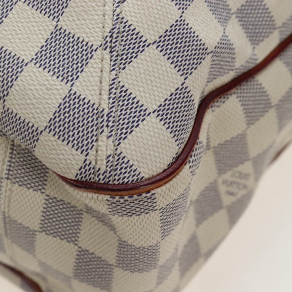 Louis Vuitton Soffi Damier Ebene, White, Canvas, Handbag