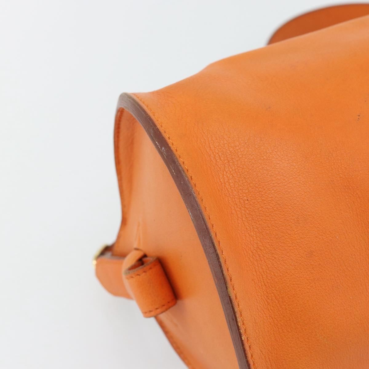 Hermes Sac Doremi Leather, Orange, Leather, Shoulder Bag