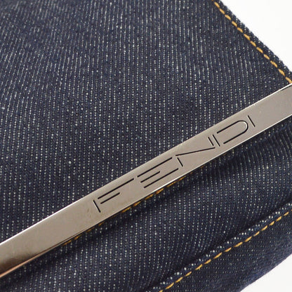 Fendi Convertible Baguette Denim, Blue, Denim, Handbag