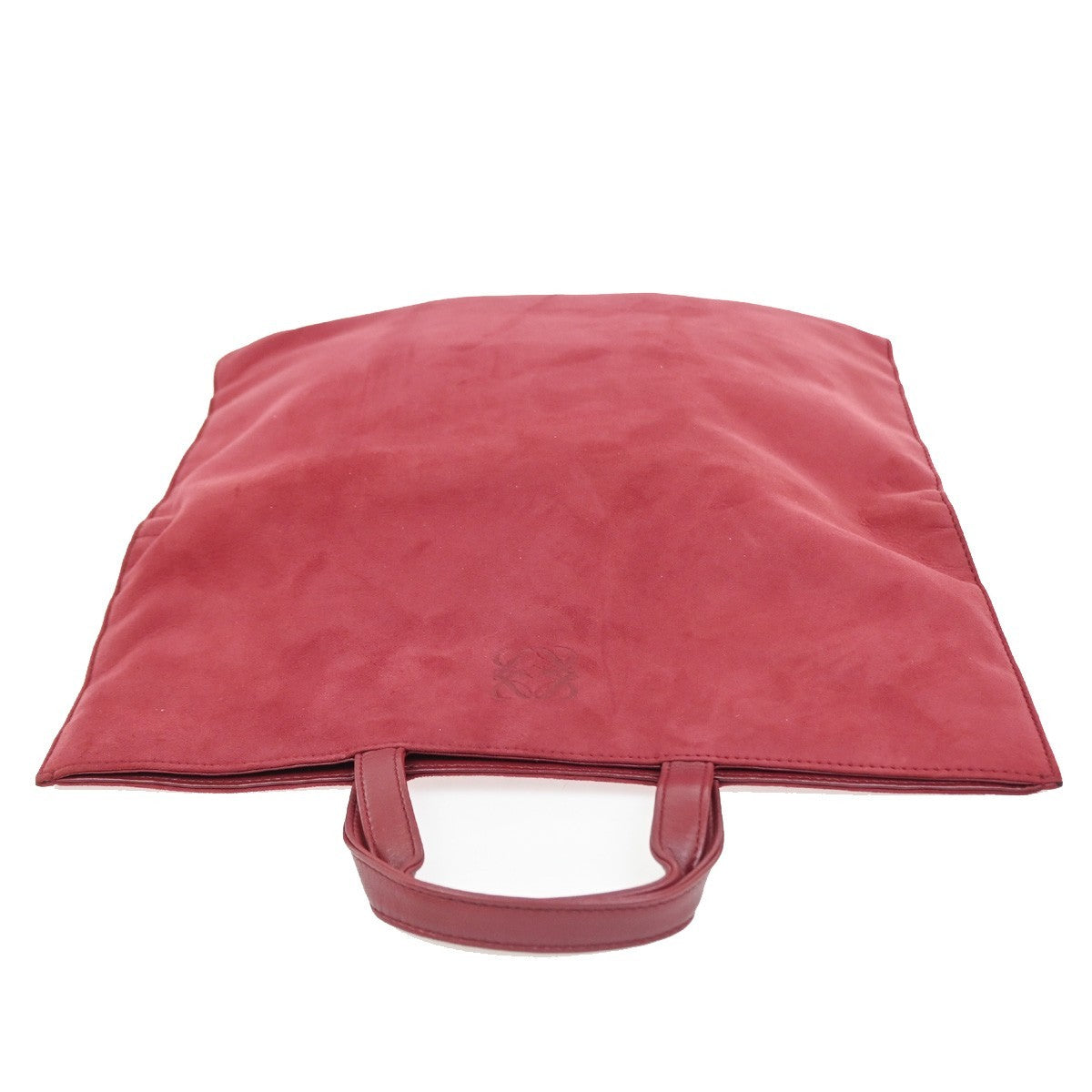 Loewe Anagram Tote Suede, Red, Suede, Tote Bag