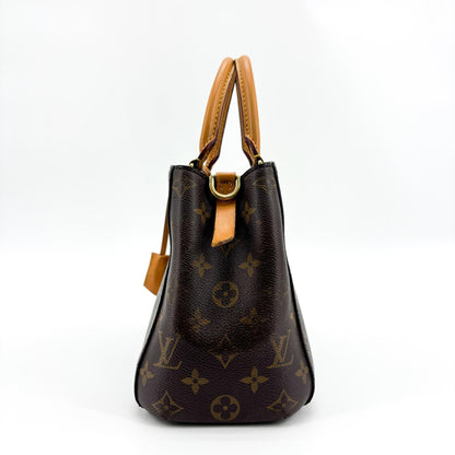 Louis Vuitton Montaigne Monogram Canvas, Brown, Canvas, Handbag