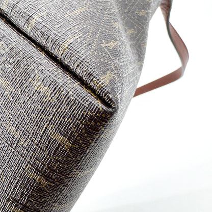 Saint Laurent Le Monogramme Monogram All Over Coated Canvas and Leather, Black, Canvas, Shoulder Bag