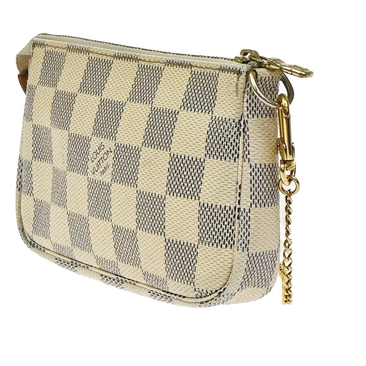 Louis Vuitton Mini pochette accessoires Damier Canvas, White, Canvas, Clutch