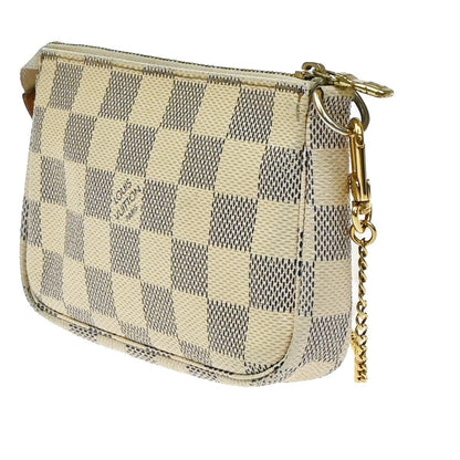 Louis Vuitton Mini pochette accessoires Damier Canvas, White, Canvas, Clutch
