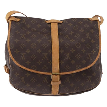 Louis Vuitton Saumur Monogram, Brown, Canvas, Shoulder Bag