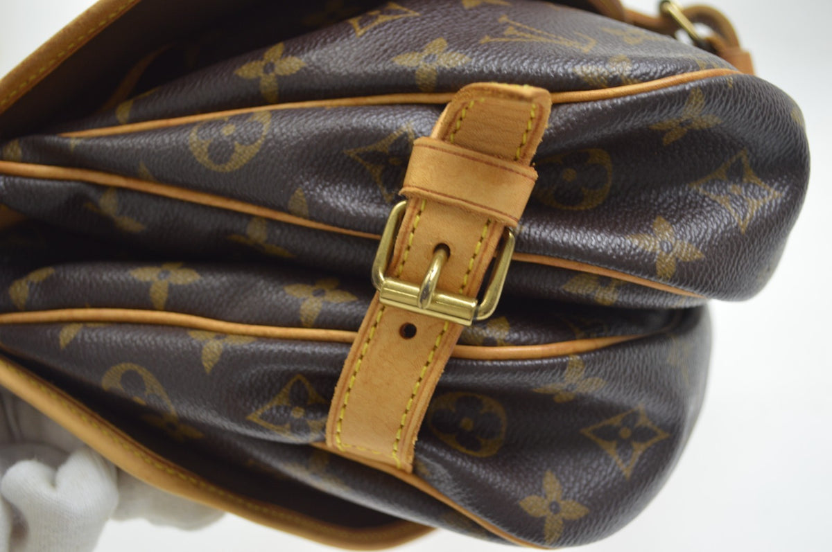 Louis Vuitton Saumur Monogram Canvas, Brown, Canvas, Handbag