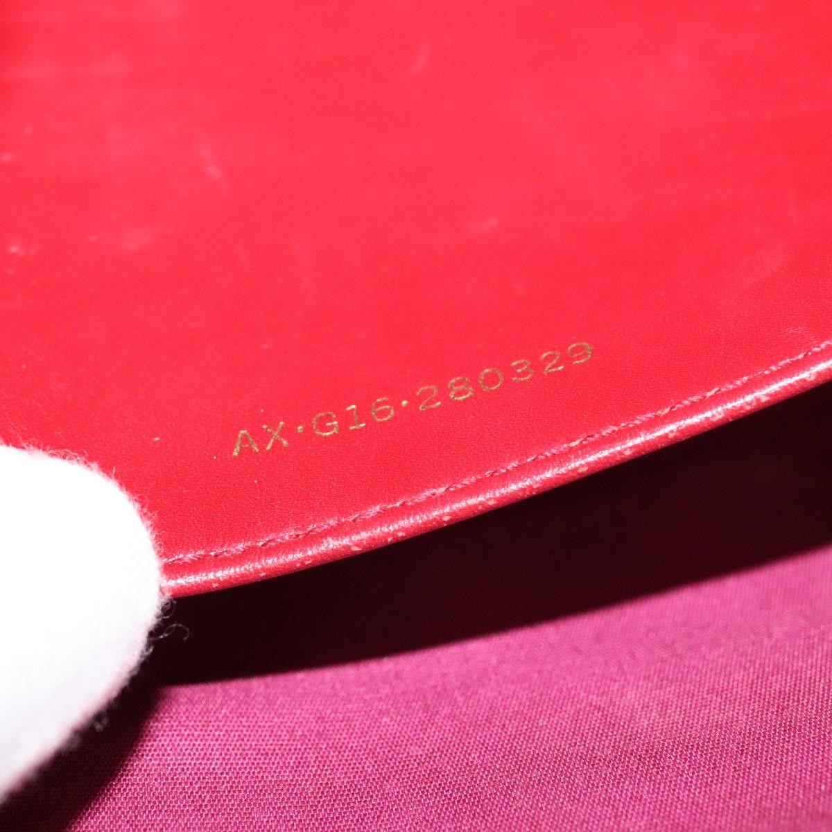 Bvlgari Signature Leather, Red, Leather, Shoulder Bag