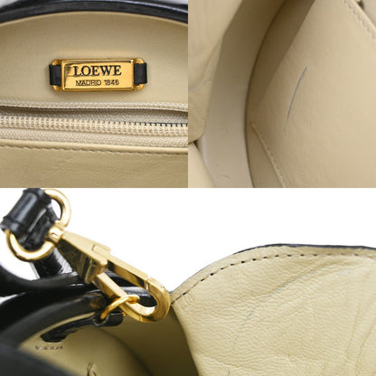 Loewe Anagram Leather, Black, Patent Leather, Tote Bag